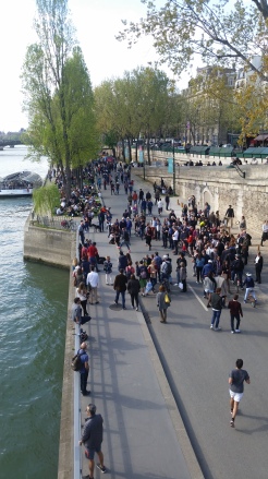 There was a dance or party of some sort along the river. We were able to watch everyone just enjoy the beautiful day.